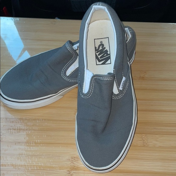 Vans Gray Sneakers Slip-On Canvas - Picture 1 of 8